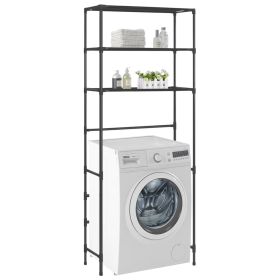 3-Tier Storage Rack over Laundry Machine Black 27.2"x11"x66.5"