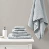 Cotton Waffle Jacquard Antimicrobial Bath Towel 6 Piece Set