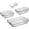 Glass Baking Dish Set, 7 Piece Glass Bakeware Set