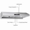 30 inch Under Cabinet Range Hood 3-Speed Touch Panel 800CFM Vent Remote Control