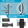 9 inch Ring Light with Stand and Phone Holder, 50" Tripod with Remote