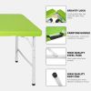 4ft Green Portable Folding Table Indoor&Outdoor Maximum Weight 135KG Foldable Table for Camping