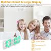 3D LED Digital Wall Clock Sound Control Table Desk Alarm Clock w/ 3 Auto Adjustable Brightness Snooze