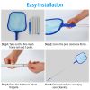 Swinging Pool Skimmer Cleaner Mesh Net Leaf Cleaning Scoop Pool Leaf Rake Debris Skimmer