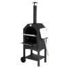 Outdoor Wood Fired Pizza Oven with Pizza Stone; Pizza Peel; Grill Rack; and Waterproof Cover