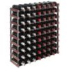 Wine Rack for 72 Bottles Brown Solid Wood Pine