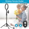 9 inch Ring Light with Stand and Phone Holder, 50" Tripod with Remote