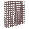 Wine Rack for 120 Bottles Brown Solid Wood Pine