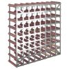 Wine Rack for 72 Bottles Brown Solid Wood Pine