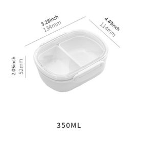 Microwaveable Lunch Box Divided Fruit Box Pupils Portable Lunch Box Fresh-keeping Box (Sizes: 350ml)