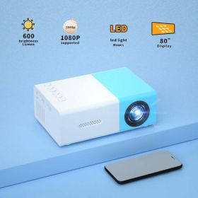 HD Mini Projector Elevate Your Entertainment with Android Compatibility (Color: Blue And White)