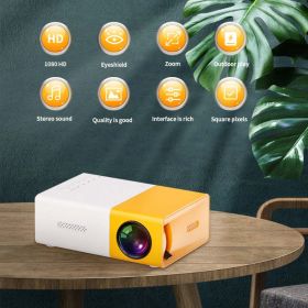 HD Mini Projector Elevate Your Entertainment with Android Compatibility (Color: Yellow And White)