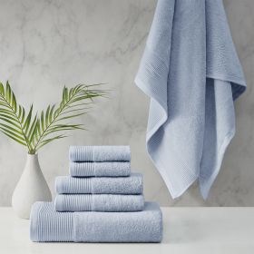 Cotton Tencel Blend Antimicrobial 6 Piece Towel Set (Color: as Pic)