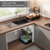 Double Sliding Metal Under Sink Organizer L Shape