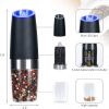 Electric Salt and Pepper Grinders Stainless Steel Automatic Gravity Herb Spice Mill Adjustable Coarseness Kitchen Gadget Sets